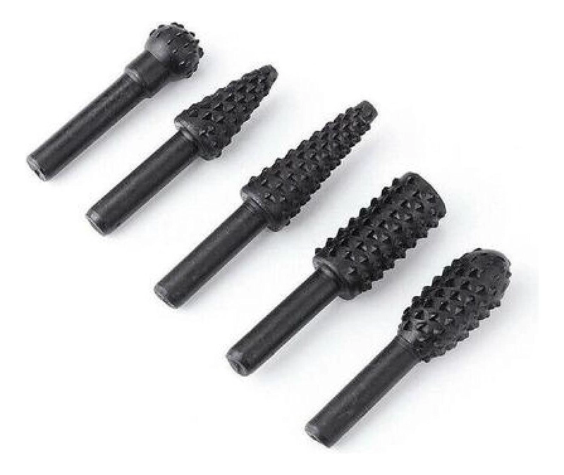 SET 5 FRESAS ROTATIVAS MADERA METAL TALADRO Y DREMEL LIMA - 3