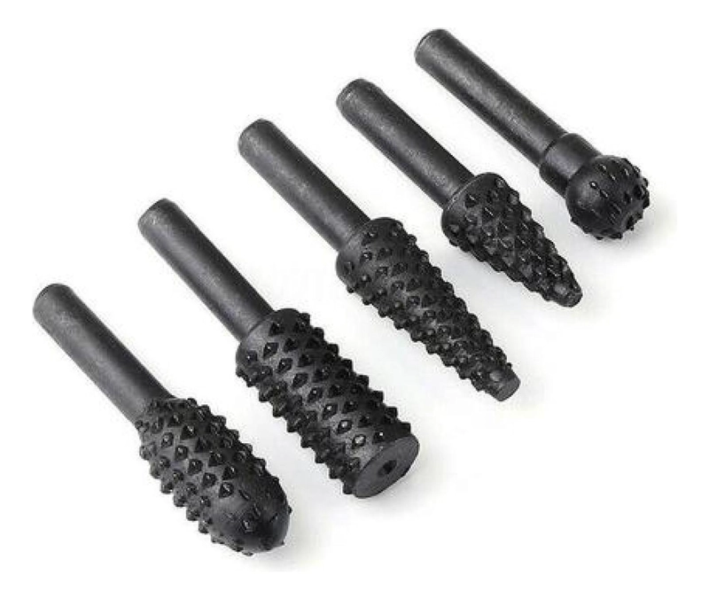 SET 5 FRESAS ROTATIVAS MADERA METAL TALADRO Y DREMEL LIMA - 7