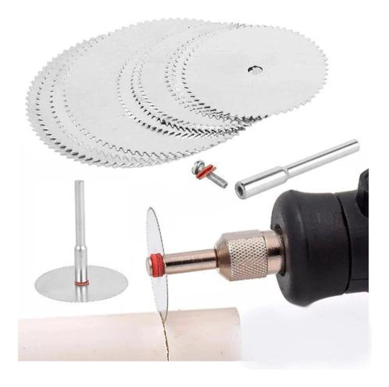 SET 5 DISCOS DE CORTE DE MADERA PARA DREMEL + 1 MANDRIL - 1