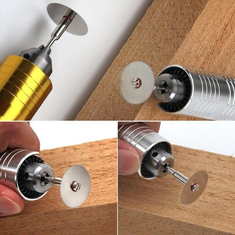 SET 5 DISCOS DE CORTE DE MADERA PARA DREMEL + 1 MANDRIL - 2