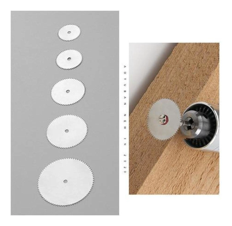SET 5 DISCOS DE CORTE DE MADERA PARA DREMEL + 1 MANDRIL - 3