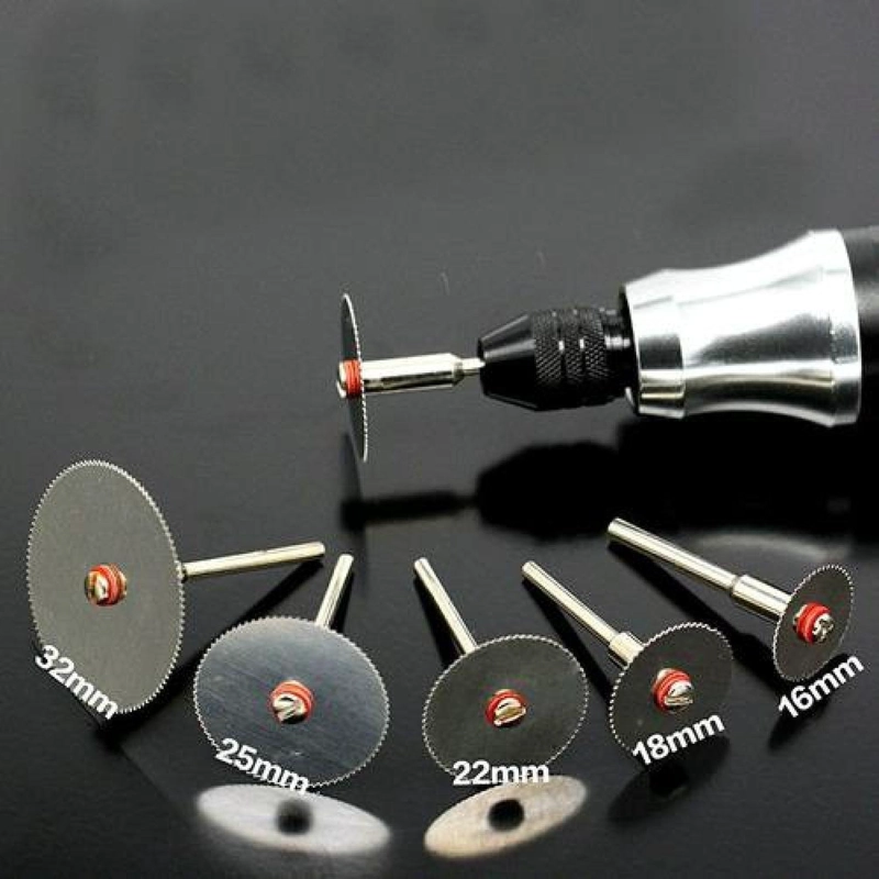 SET 5 DISCOS DE CORTE DE MADERA PARA DREMEL + 1 MANDRIL - 5