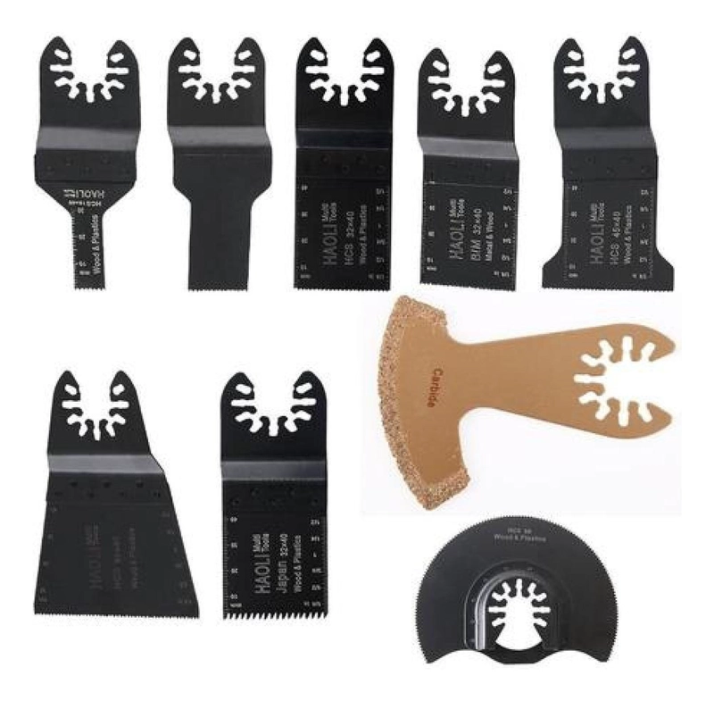 KIT DE HOJAS DE SIERRA OSCILANTE UNIVERSAL 9 PIEZAS - 1