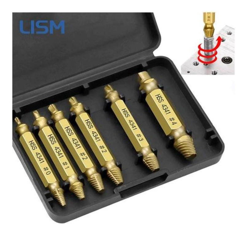 KIT DE HERRAMIENTAS EXTRACCION DE TORNILLOS DAÑADOS TALADRO - 2