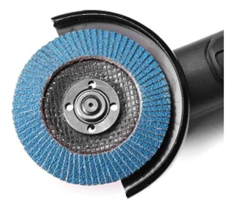 SET 5 DISCOS FLAP 4 1/2 GRANO 120 LIJA METAL 115 MM AZUL - 2