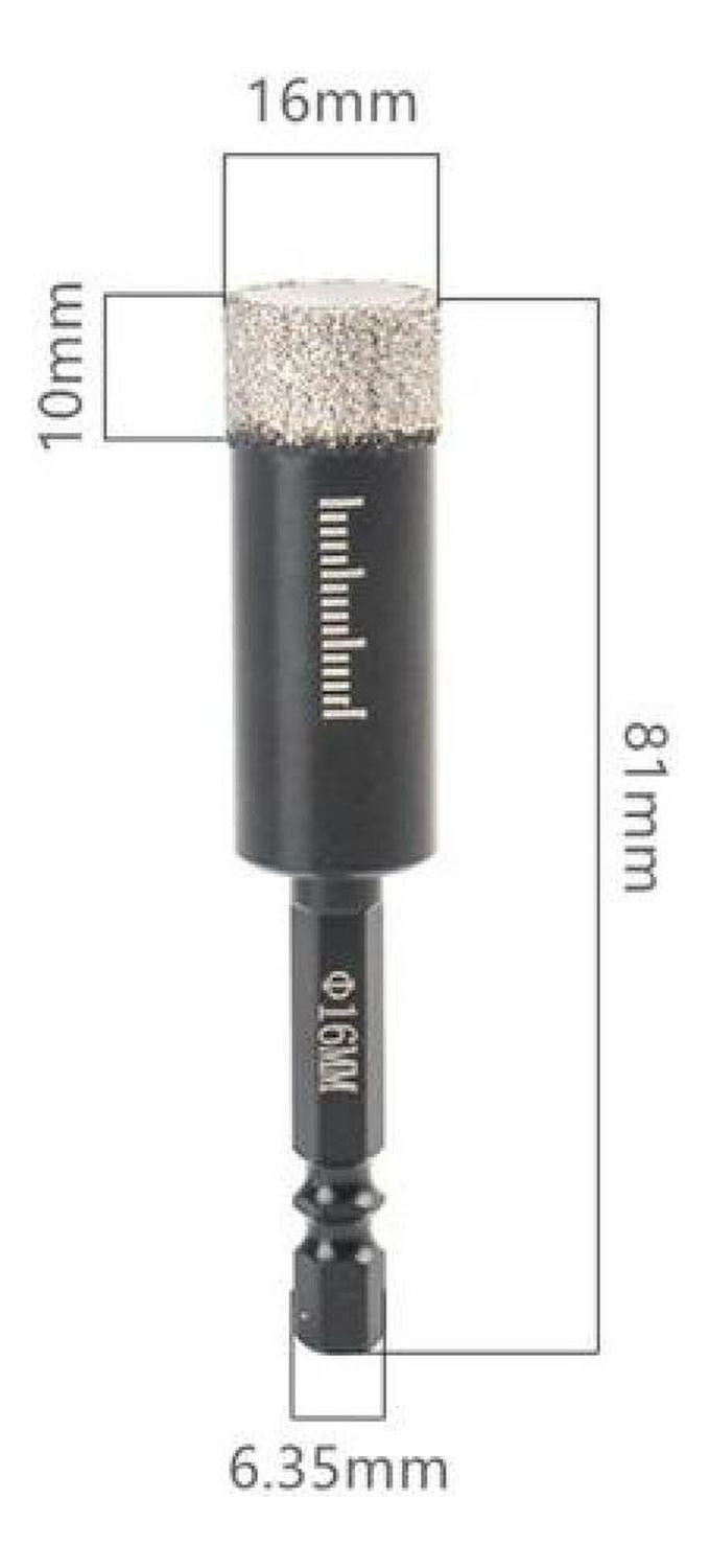 BROCA PUNTA DE DIAMANTE PERFORACION DE CERAMICA VIDRIO 16MM - 2