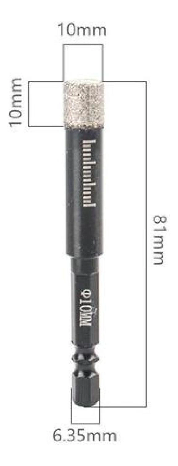 BROCA PUNTA DE DIAMANTE PERFORACION DE CERAMICA VIDRIO 10MM - 2
