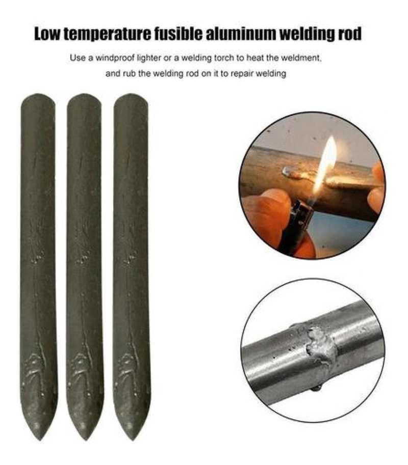 3 BARRAS DE SOLDADURA FACIL RAPIDA ALUMINIO BAJA TEMPERATURA - 6