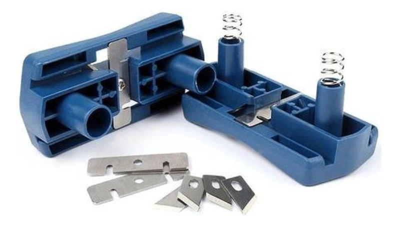 SET HERRAMIENTAS PERFILADOR RECORTADOR TAPACANTOS MELAMINA DOBLE FILO - 5