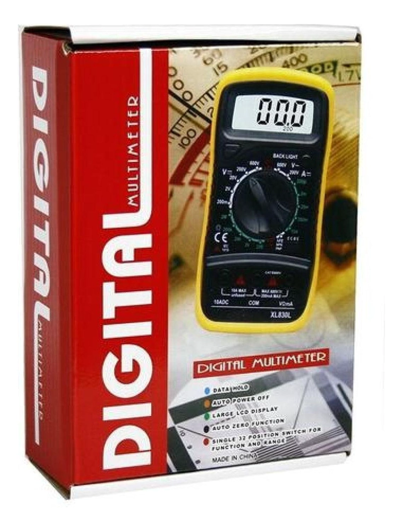 MULTIMETRO PROFESIONAL TESTER PANTALLA DIGITAL LCD + BATERIA - 3