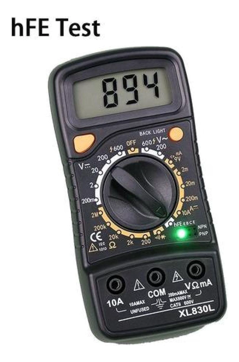 MULTIMETRO PROFESIONAL TESTER PANTALLA DIGITAL LCD + BATERIA - 8