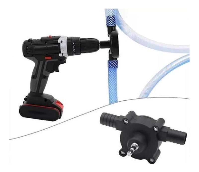 BOMBA DE AGUA ACEITE DIESEL PORTATIL PARA TALADRO ADAPTADOR - 4
