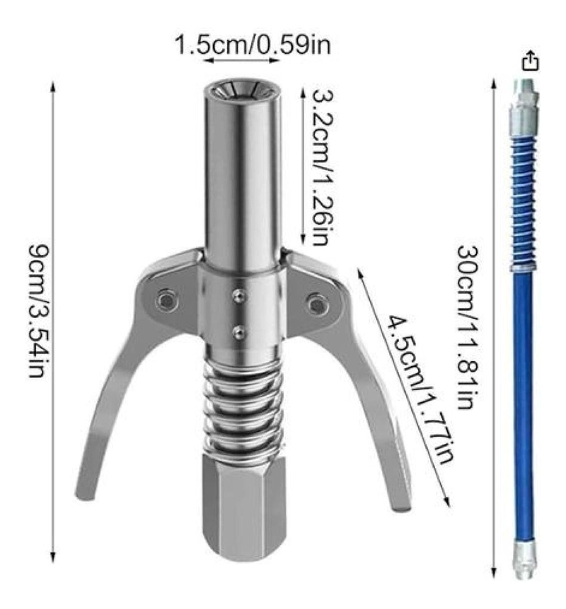 PISTOLA GRASA ALTA PRESION 10000 PSI ACOPLE CONECTOR - 3