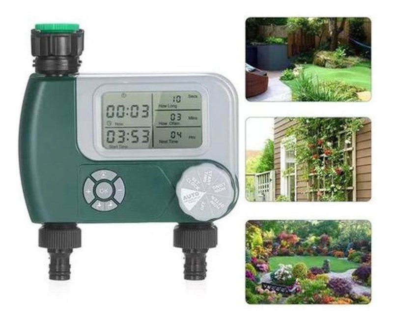 PROGRAMADOR RIEGO AUTOMÁTICO TIMER JARDÍN 2 SALIDAS - 3