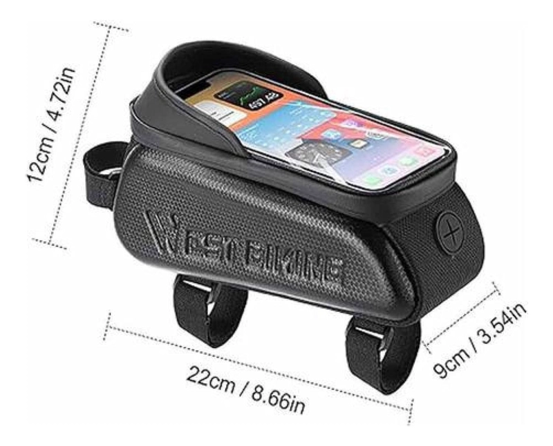 BOLSO WEST BIKING SOPORTE PORTA CELULAR Y BOLSA BICICLETA IMPERMEABLE - 3