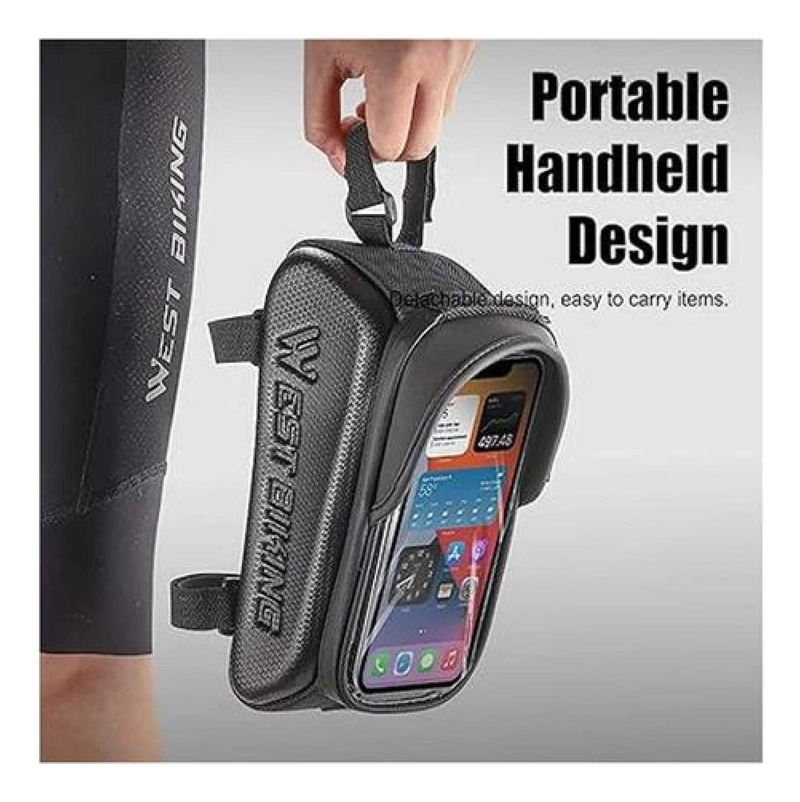 BOLSO WEST BIKING SOPORTE PORTA CELULAR Y BOLSA BICICLETA IMPERMEABLE - 4