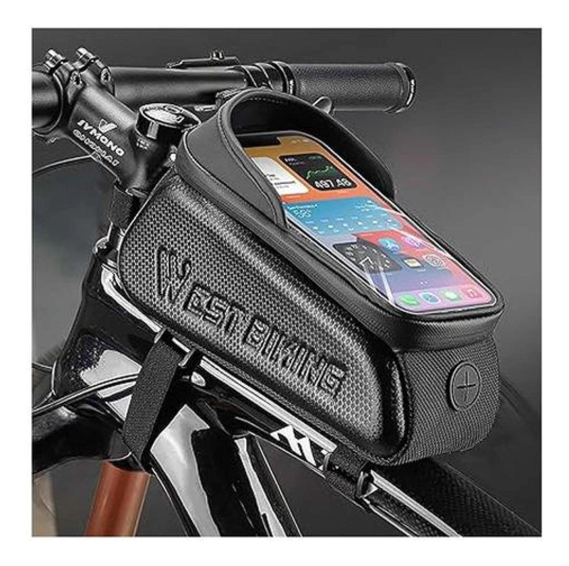 BOLSO WEST BIKING SOPORTE PORTA CELULAR Y BOLSA BICICLETA IMPERMEABLE - 7