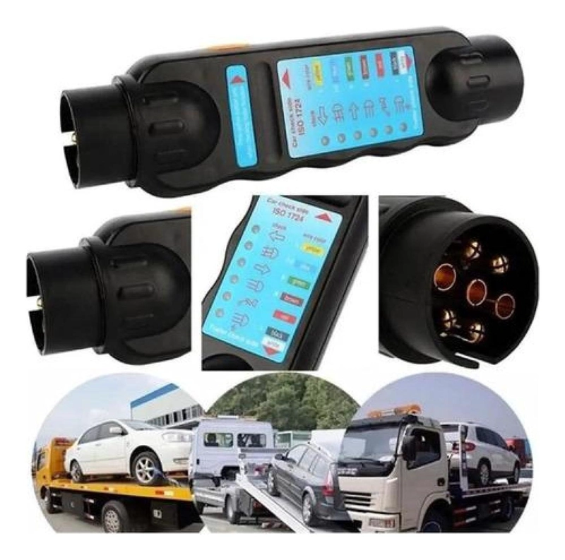 TESTER 7 PIN CIRCUITO CABLEADO LUCES ENCHUFE TRAILER AUTO - 3