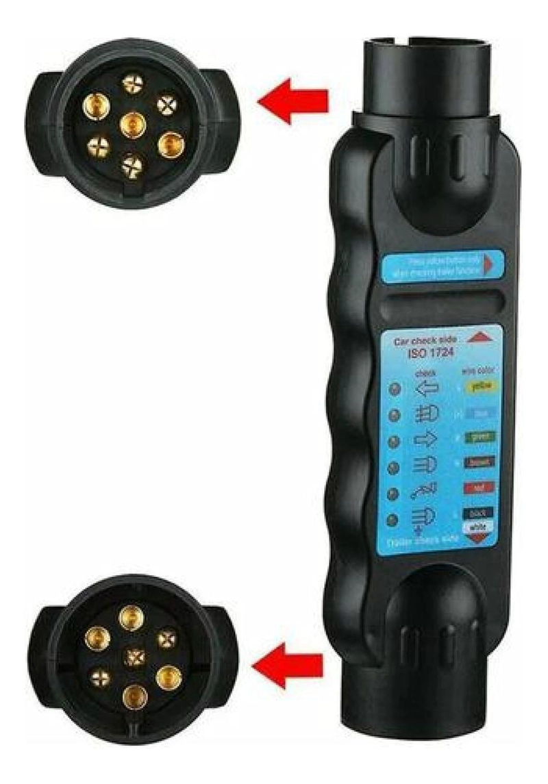 TESTER 7 PIN CIRCUITO CABLEADO LUCES ENCHUFE TRAILER AUTO - 5