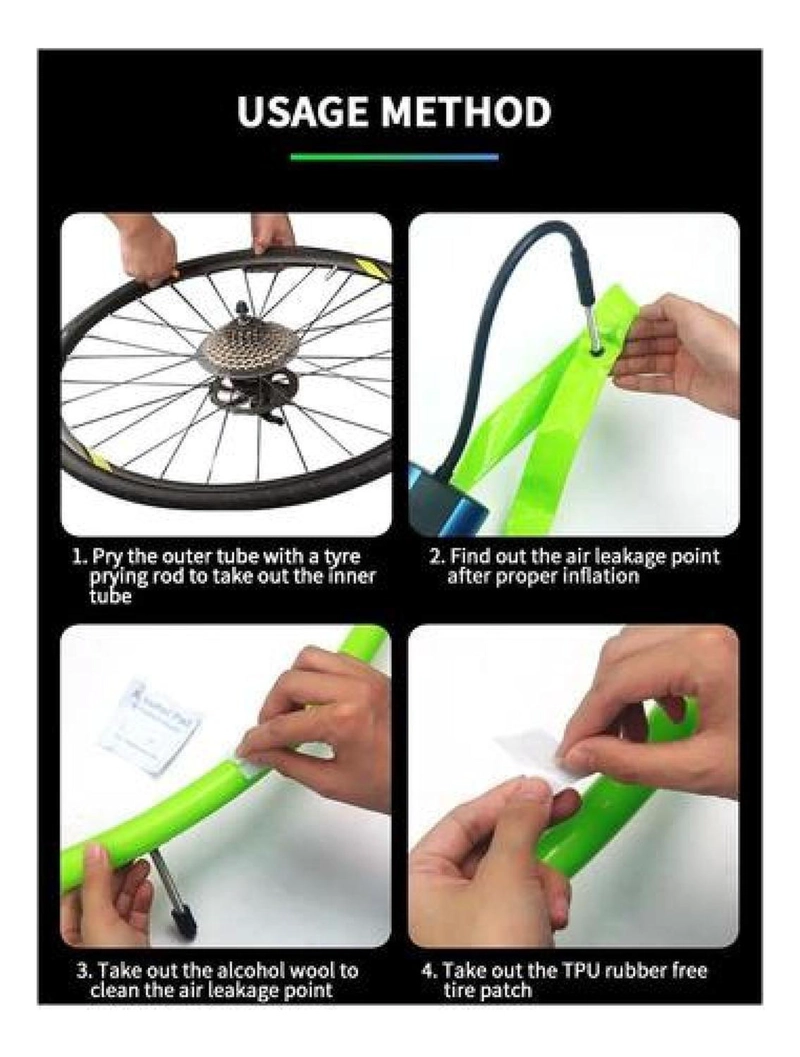KIT 8 PARCHES COMPATIBLES CON CAMARA TUBOLITO BICICLETA - 4
