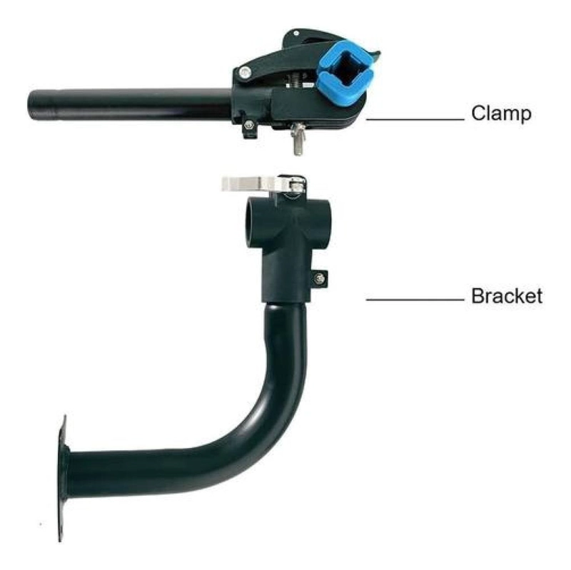 SOPORTE MURAL PARA BICICLETAS 30KG GIRO 360° TIPO PINZA NEGRO - 4