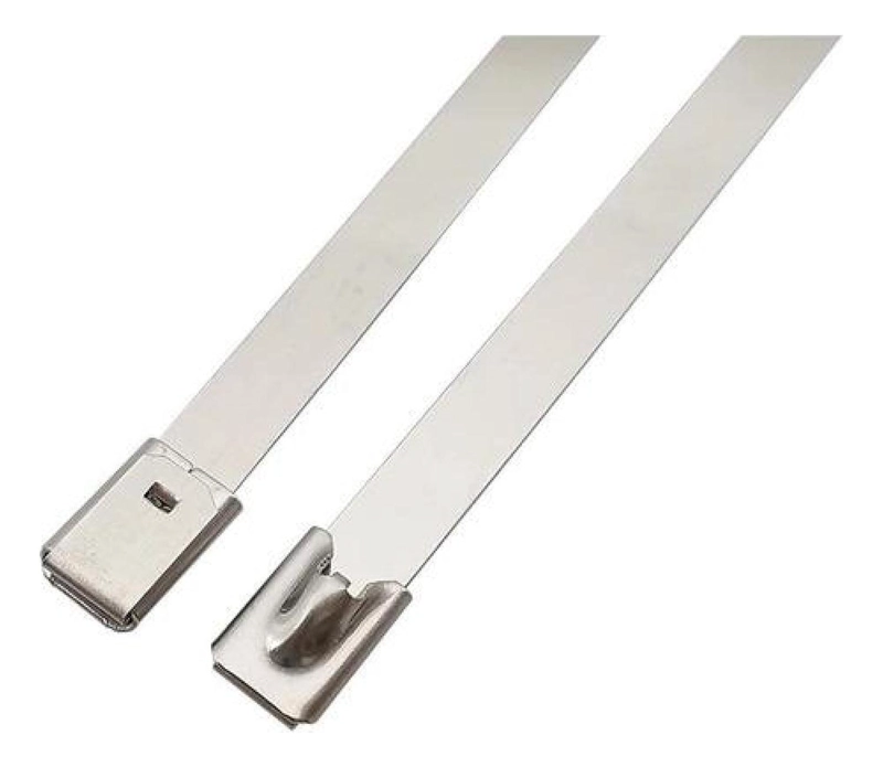 SET HERRAMIENTAS FLEJES 100 PIEZAS METALICOS C HEBILLA SEGURIDAD 4.6 X 200 MM ZUNCHO - 2