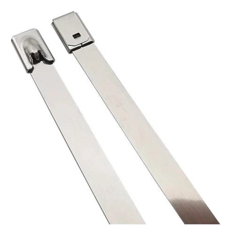 SET HERRAMIENTAS FLEJES 100 PIEZAS METALICOS C HEBILLA SEGURIDAD 4.6 X 200 MM ZUNCHO - 4