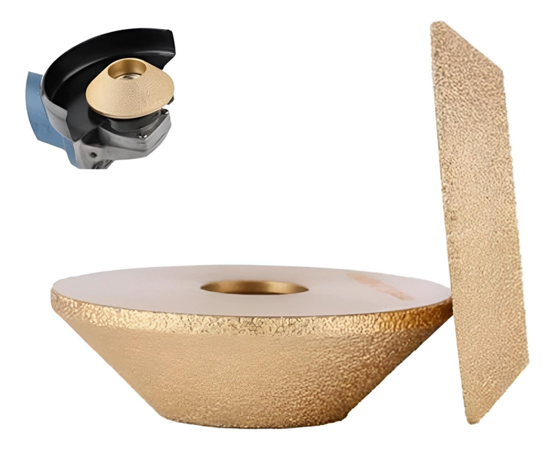 DISCO DIAMANTADO BISELADO 45º ESMERIL GRANITO MARMOL DORADO OSCURO - 1