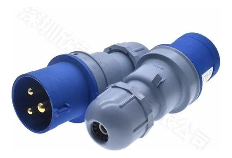 SET ENCHUFE AZUL INDUSTRIAL MACHO Y HEMBRA 3PINES 16A - 6