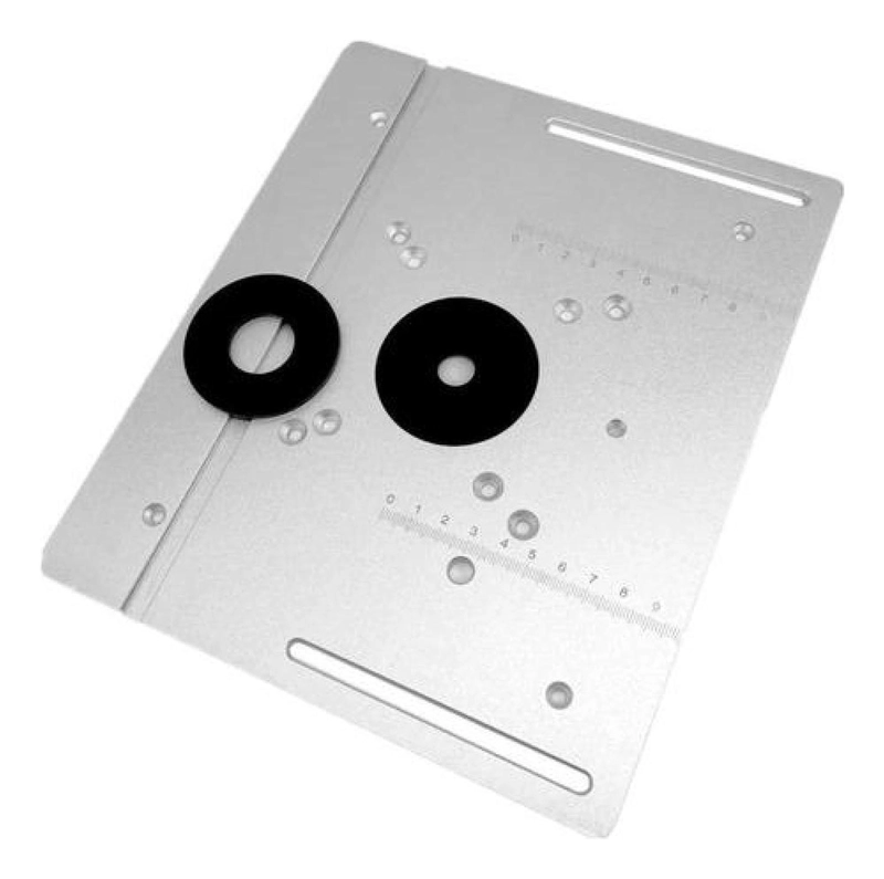 PLACA INSERCIÓN GUÍAS BANCO TRABAJO ROUTER FRESADORA ACERO - 5