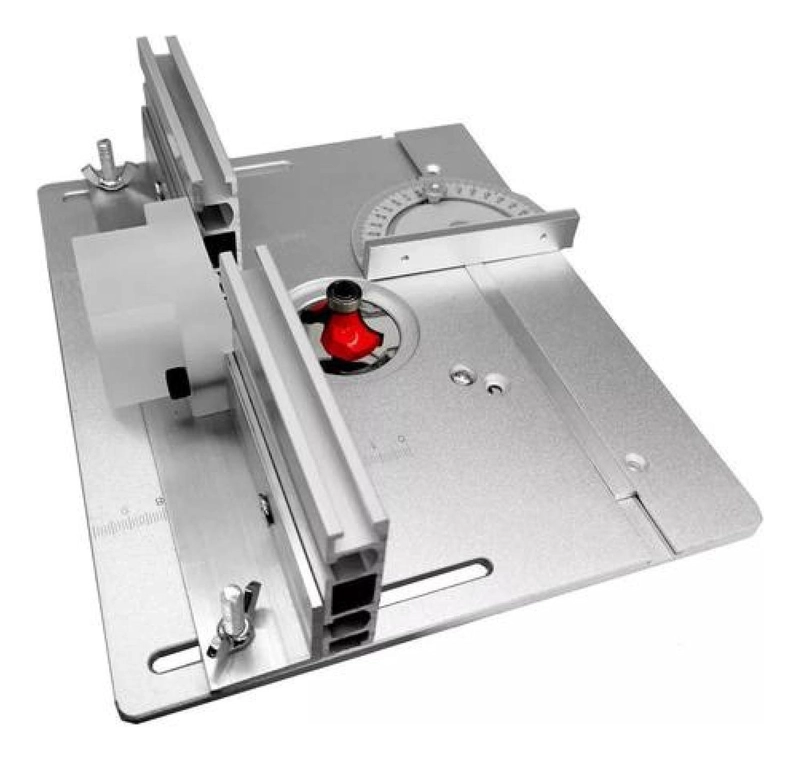 PLACA INSERCIÓN GUÍAS BANCO TRABAJO ROUTER FRESADORA ACERO - 7