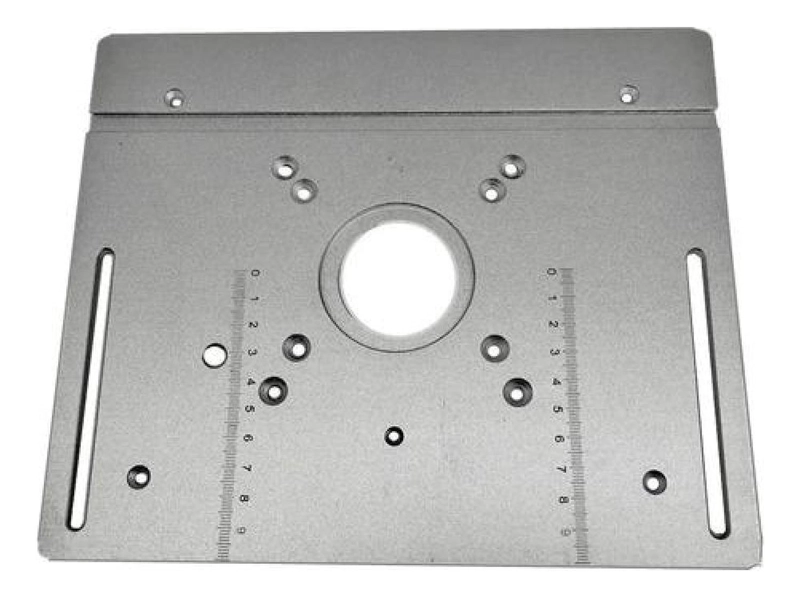 PLACA INSERCIÓN GUÍAS BANCO TRABAJO ROUTER FRESADORA ACERO - 8