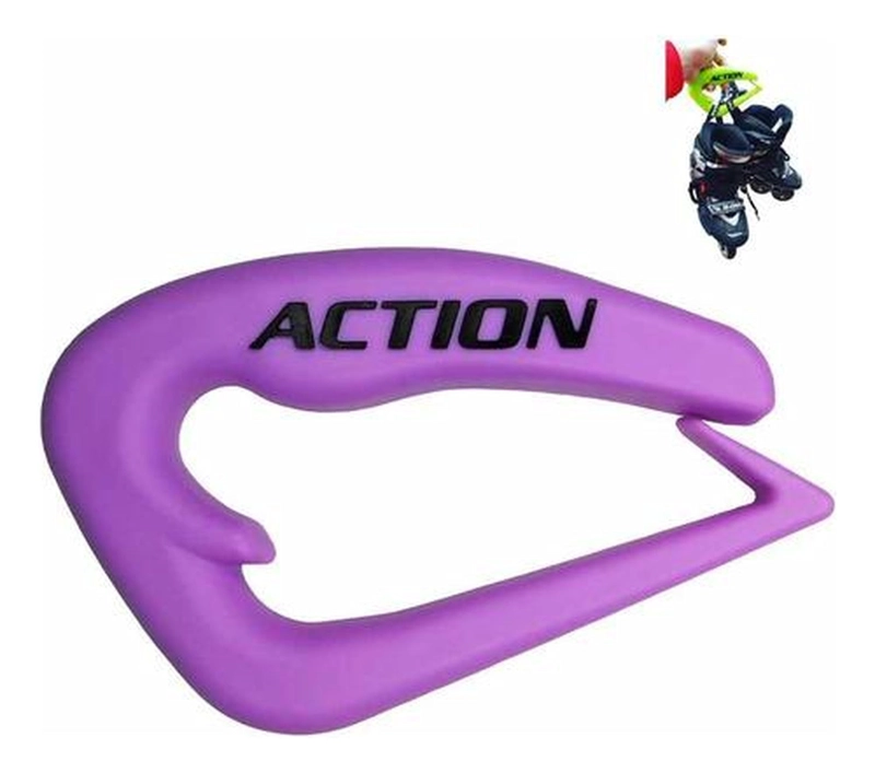 GANCHO SUJETA PATINES ACTION TRANSPORTE MOSQUETÓN ENGANCHE RAPIDO MORADO - 1