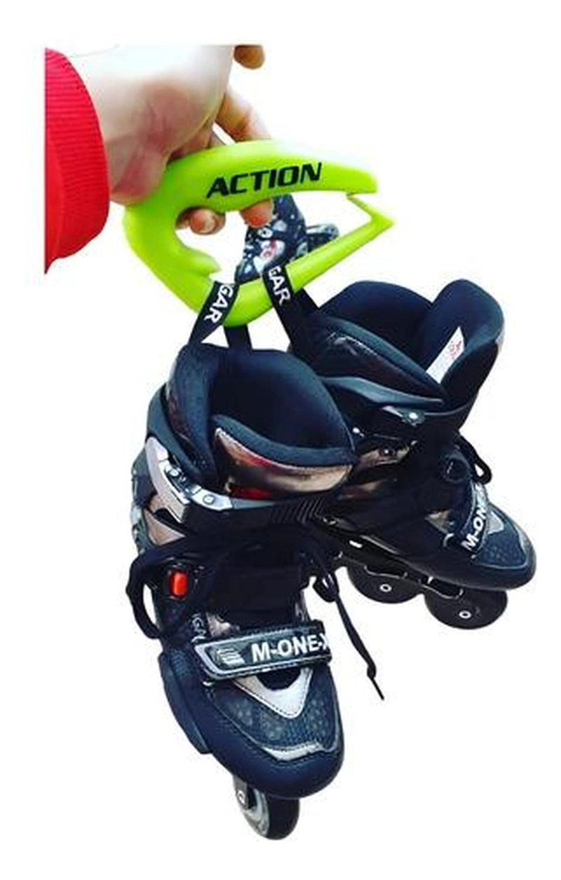GANCHO SUJETA PATINES ACTION TRANSPORTE MOSQUETÓN ENGANCHE RAPIDO MORADO - 2