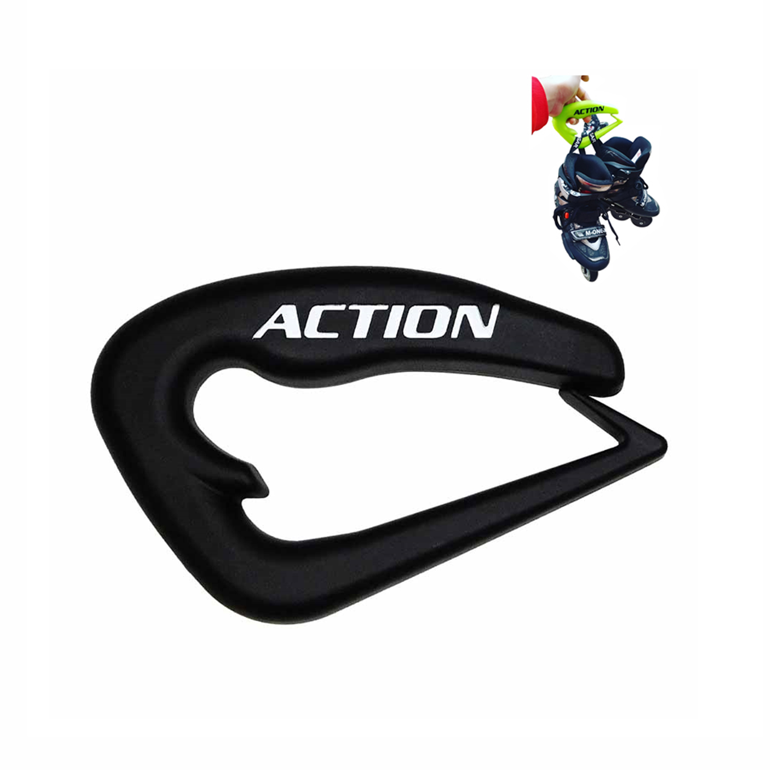 GANCHO SUJETA PATINES ACTION TRANSPORTE MOSQUETÓN ENGANCHE RAPIDO - 1