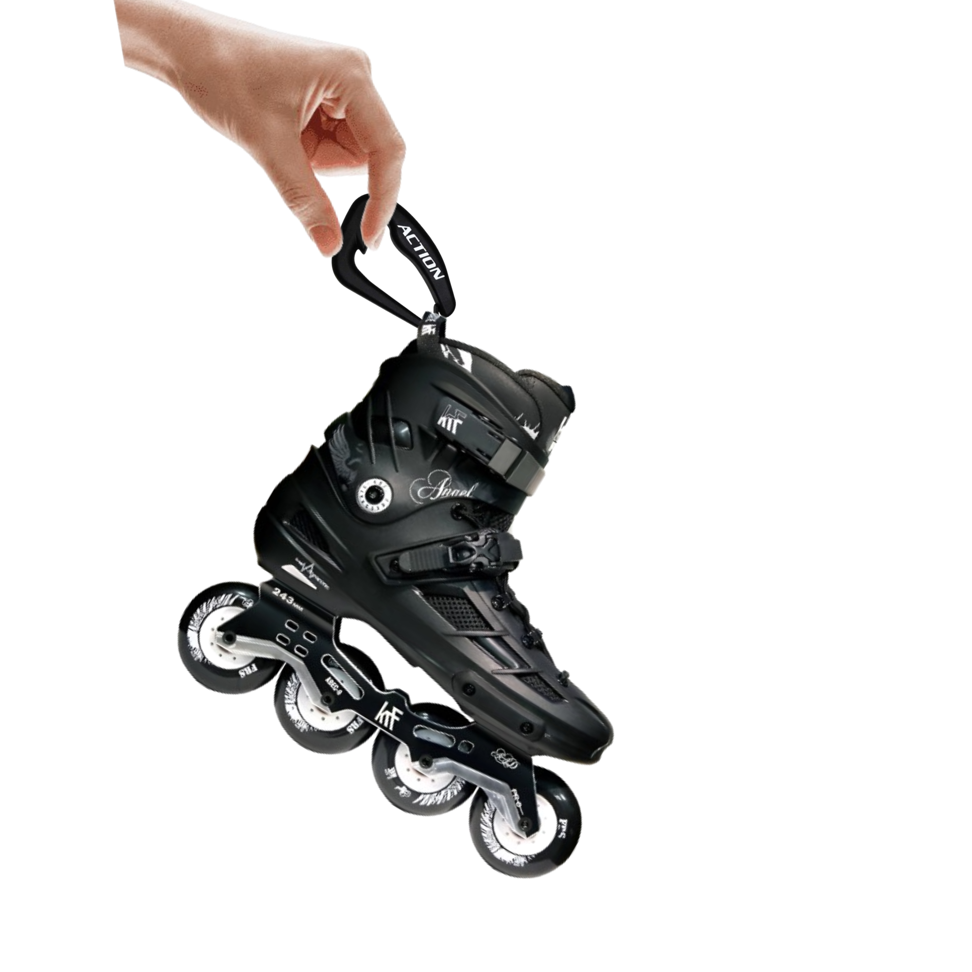 GANCHO SUJETA PATINES ACTION TRANSPORTE MOSQUETÓN ENGANCHE RAPIDO - 3