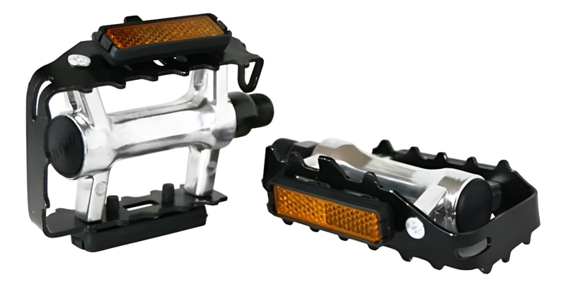 PAR PEDALES BICICLETA UNIVERSAL ALUMINIO C/ REFLECTANTE MTB - 1