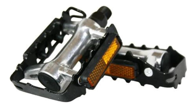 PAR PEDALES BICICLETA UNIVERSAL ALUMINIO C/ REFLECTANTE MTB - 2