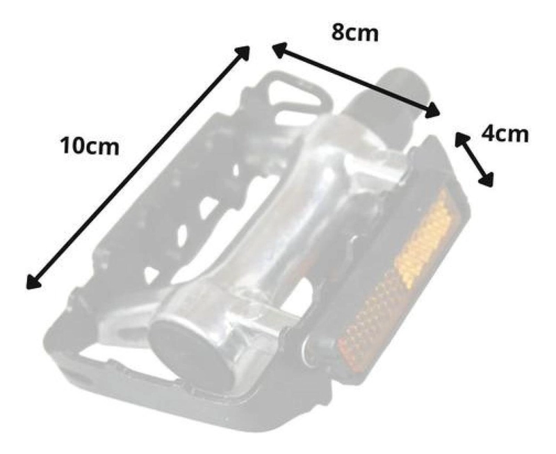PAR PEDALES BICICLETA UNIVERSAL ALUMINIO C/ REFLECTANTE MTB - 4