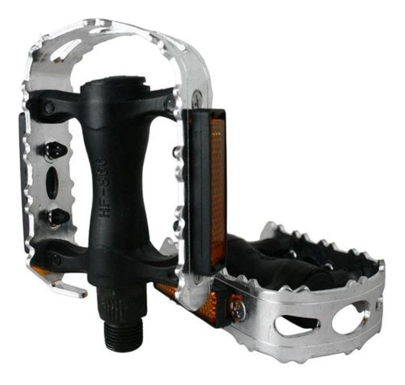 PAR PEDALES BICICLETA UNIVERSAL ALUMINIO ANTIDESLIZANTE MTB - 4