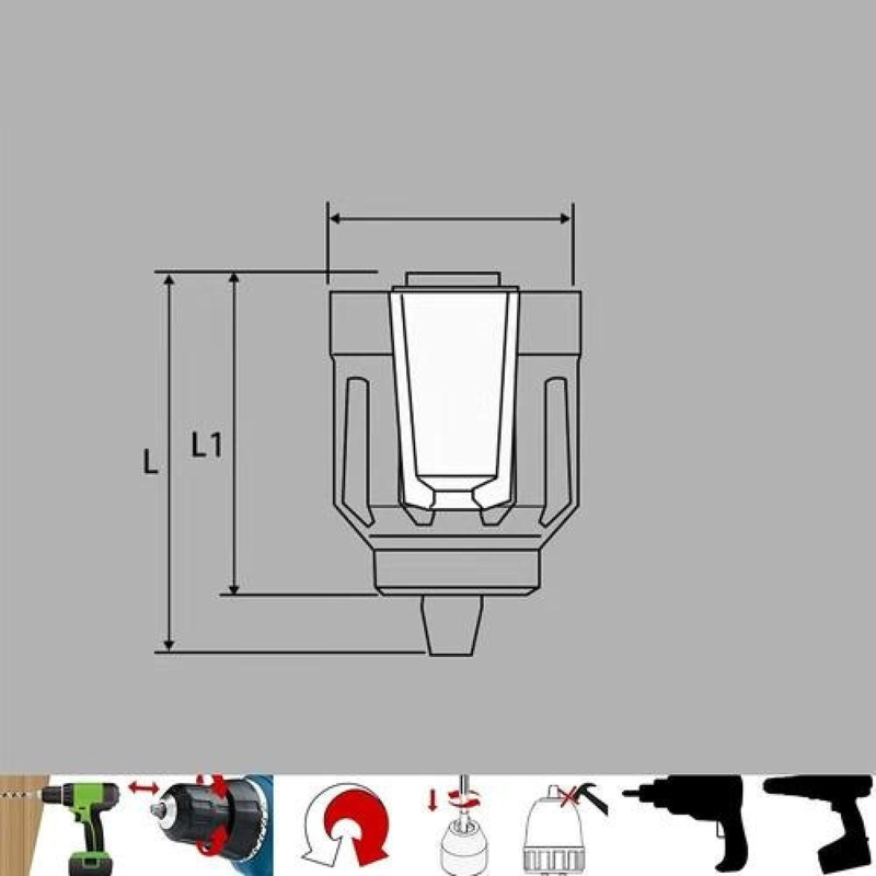 MANDRIL RAPIDO ADAPTADOR SDS PLUS 13 MM TOMA 1/2-20UNF - 4