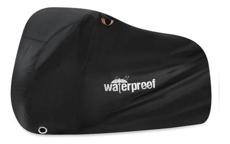 FUNDA DE BICICLETA Y MOTO CON ELASTICOS Y CORREA IMPERMEABLE - NEGRO - 2