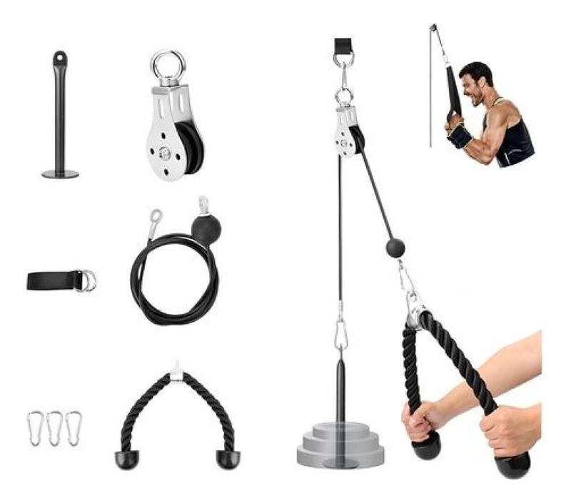 KIT POLEA LEVANTAMIENTO PESO GIMNASIO EN CASA TRICEPS - 1