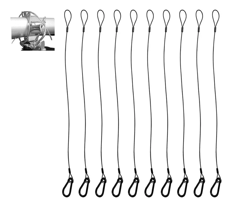 10 CABLES ACERO RECUBIERTO 45KG MULTIFUNCION 1 METRO X 3MM - 1