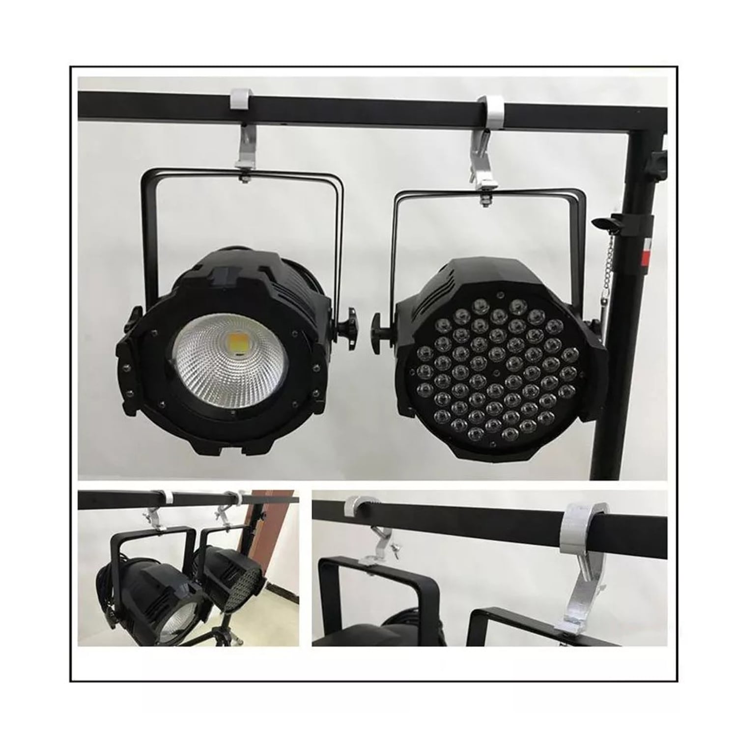 PACK X2 GANCHO TRUSS ALUMINIO ILUMINACIÓN PROYECTOR LUZ ESCENARIO - 2