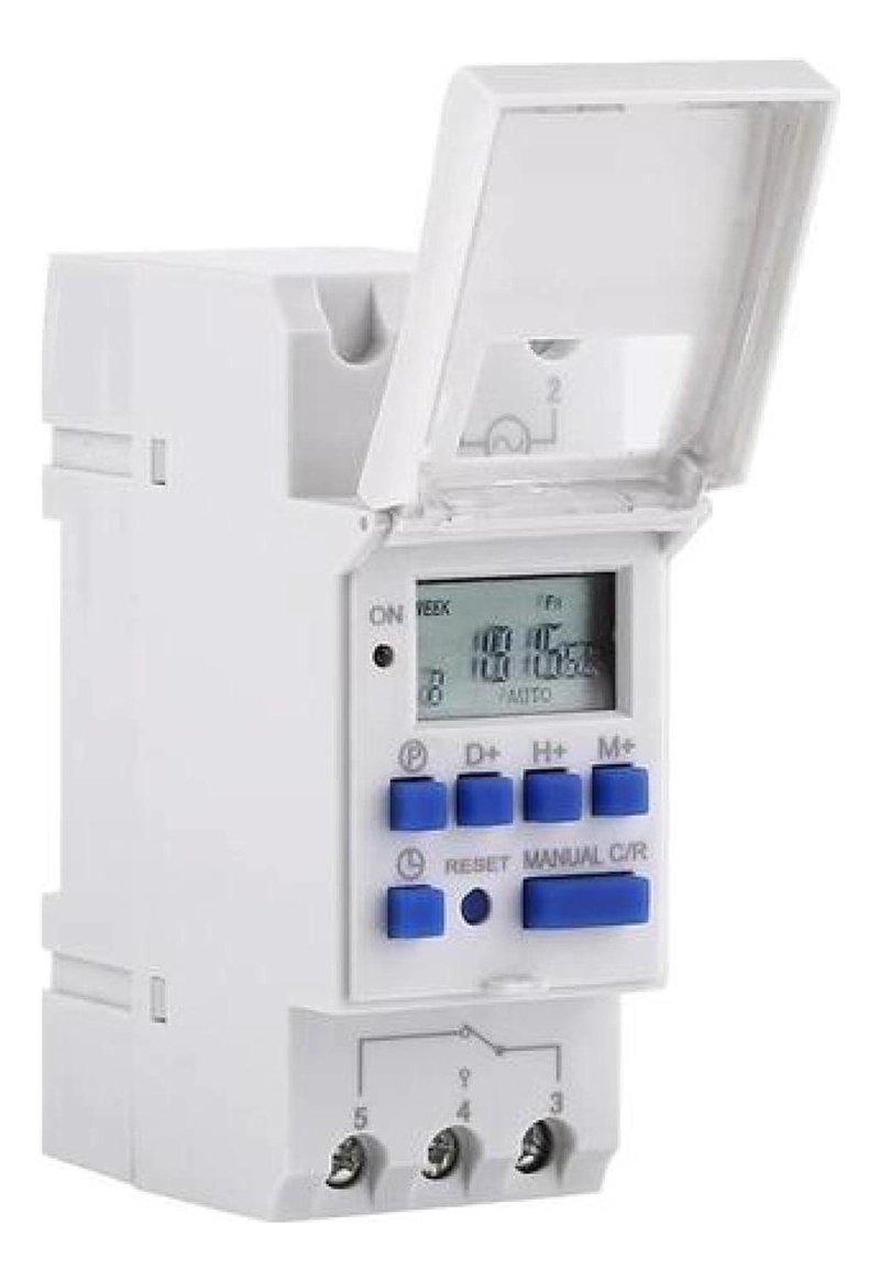 TIMER DIN AUTOMATICO PROGRAMABLE DIGITAL TEMPORIZADOR 220V - 1