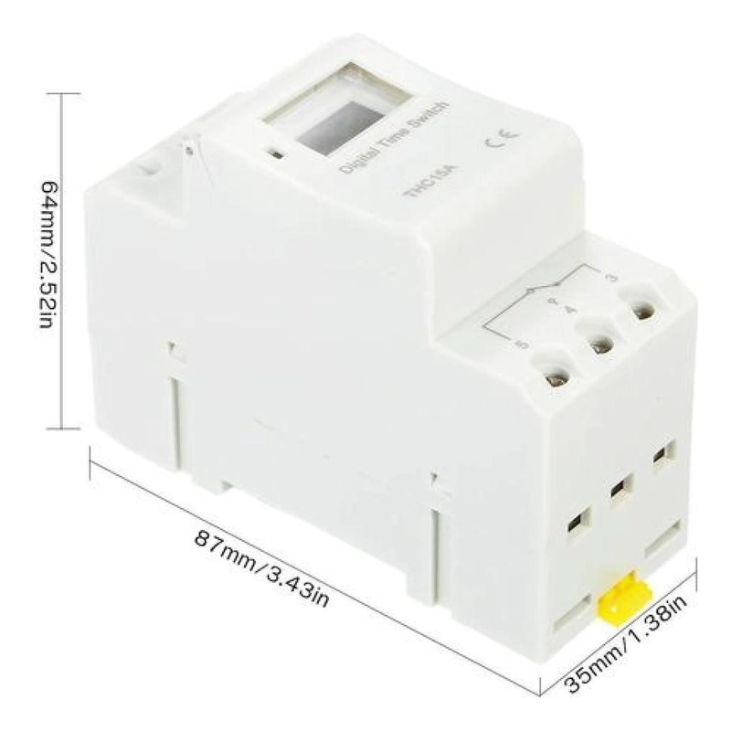 TIMER DIN AUTOMATICO PROGRAMABLE DIGITAL TEMPORIZADOR 220V - 7
