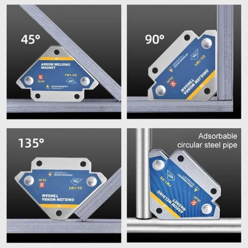SET 2 ESCUADRAS MAGNE TICAS SOLDAR ANGULOS 45° 90° 135° 28LBS - 4