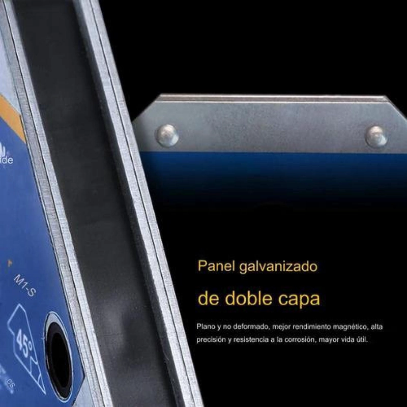 SET 2 ESCUADRAS MAGNE TICAS SOLDAR ANGULOS 45° 90° 135° 28LBS - 5