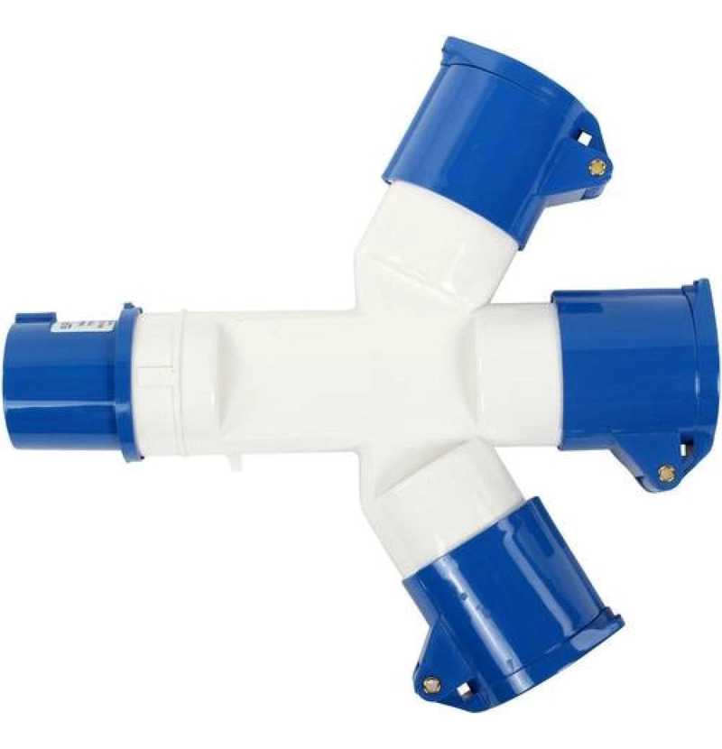 TOMA BLANCO HEMBRA ENCHUFE INDUSTRIAL DERIVACIÓN MÚLTIPLE 220V 2P+T - 2